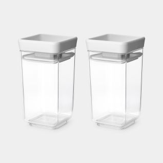 Voorraadbus, Stapelbaar Set van 2 - 0,15 liter - Tasty+ - Light Grey