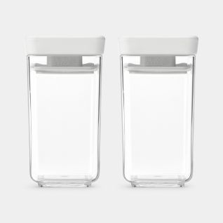 Voorraadbus, Stapelbaar Set van 2 - 0,15 liter - Tasty+ - Light Grey