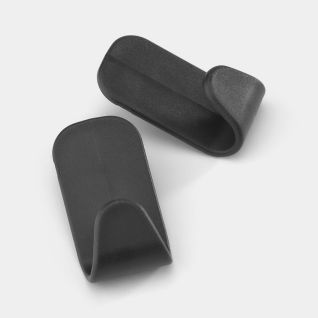 Sort & Go Built-In-Bin Hooks Set of 2 - Dark Grey