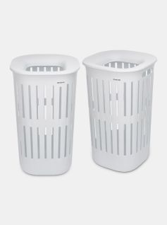 Collect-It Laundry Basket 14.5 gal (55 L), Set of 2 - White