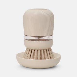 Brosse à vaisselle avec distributeur de savon Soft Beige