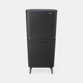 Poubelle pour le recyclage SortUp Hi 10+10+25 litres - Dark Grey