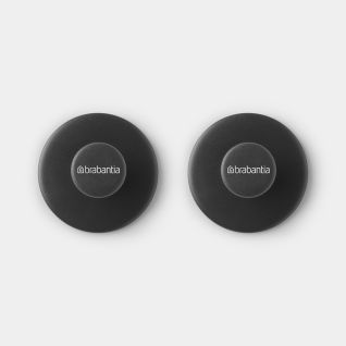 Handdoekhaakjes ReNew, set van 2, inclusief schroeven en tape - Dark Grey