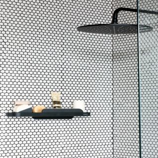 MindSet Shower Shelf with Squeegee Dark Grey