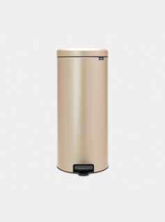 NewIcon Step on Trash Can 8 gallon (30 liter) - Metallic Gold