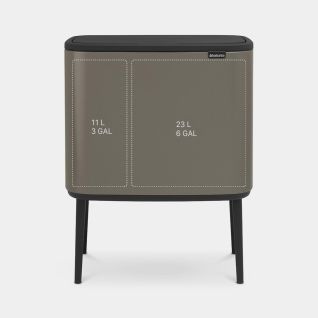 Bo Touch Bin 11 + 23 litre - Platinum