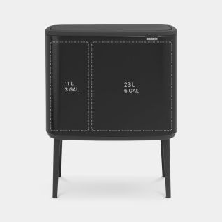 Bo Touch Bin 11 + 23 litres - Matt Black