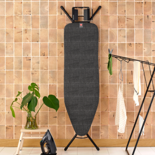 Ironing Board B 124 x 38 cm, for Steam Iron - Denim Black, Fairtrade cotton
