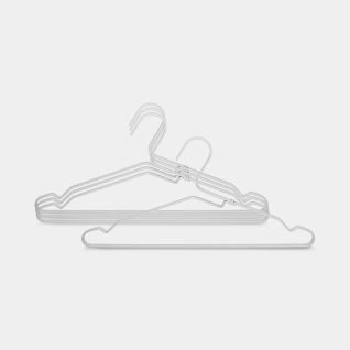 Aluminium Clothes Hangers Set of 4 - Silver