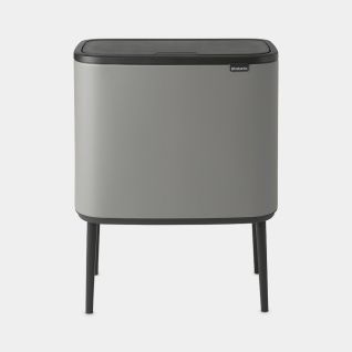 Bo Touch Bin 3 x 11 litre - Mineral Concrete Grey