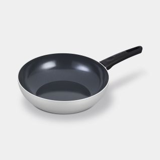 Wok Indu+ 28 cm, antiadhésif - Light Grey