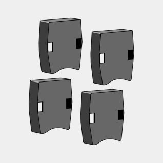 Cap Rotary Dryer Arm Set of 4 - Grey