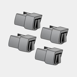Afsluitdopjes voor droogmolenarmen Set van 4 - Grey