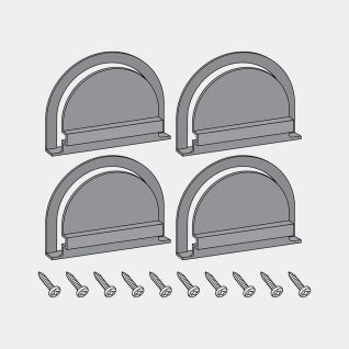 Clips Built-In afvalscheider Set van 4, 2x18 liter - Grey