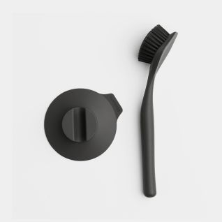 Brosse à vaisselle avec support ventouse - Dark Grey