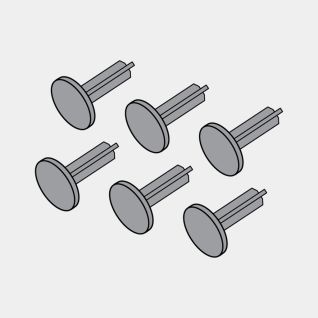 Chevilles charnière WallFix Kit de 6 - Black