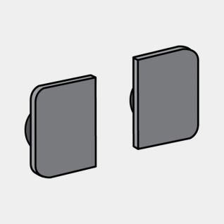 Capuchons bras articulés WallFix Kit de 2 - Black