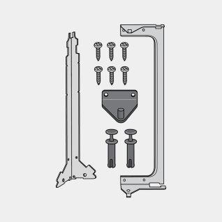 Mounting set Built-in Bin 15 litre - White