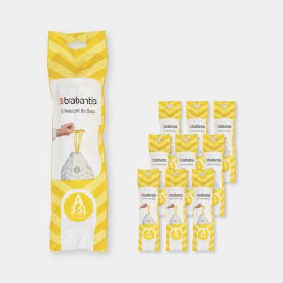 Sacs poubelle PerfectFit Code A (3-5 litres), 10 Rouleaux de 20 sacs