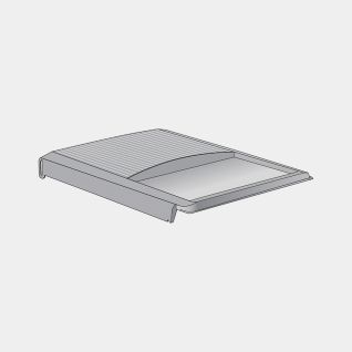 Plastic Lid Built-in Separator 2x4.8 gallon (2x18 liter) - Gray