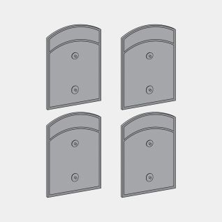 Side Locks Built-in Separator 2x4.8 gallon (2x18 liter)), Set of 4 - Gray