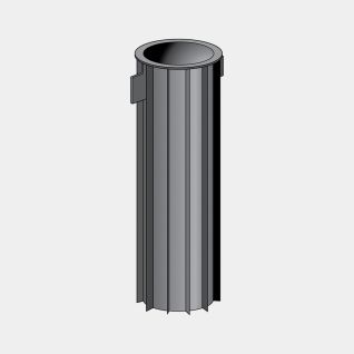 Socket Groundspike Ø45mm - Black