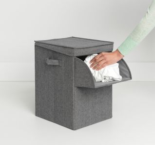 Stackable Laundry Box 9.2 gallon (35L) - Pepper Black