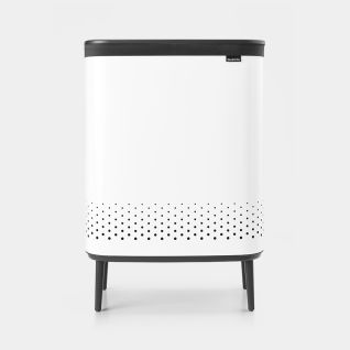 Bo Laundry Hamper Hi 2 x 11.9 gallon (2 x 45L) - White