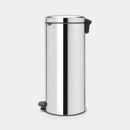 NewIcon Step on Trash Can 8 gallon (30 liter) - Brilliant Steel