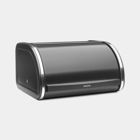 Boîte à Pain Brabantia à Rabat Frontal | Grande Capacité (2 Pains), Design Plat Peu Encombrant | Fermeture Magnétique, Peut Se Fixer Au Mur
