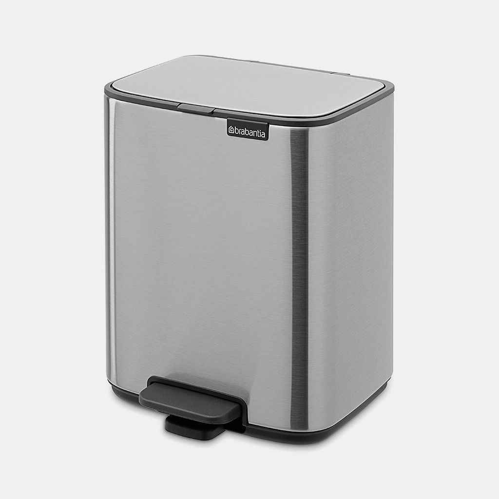 Poubelle à Pédale Bo 7 litres - Matt Steel Fingerprint Proof