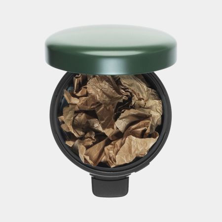 NewIcon Step on Trash Can 1.3 gallon (5 liter) - Pine Green