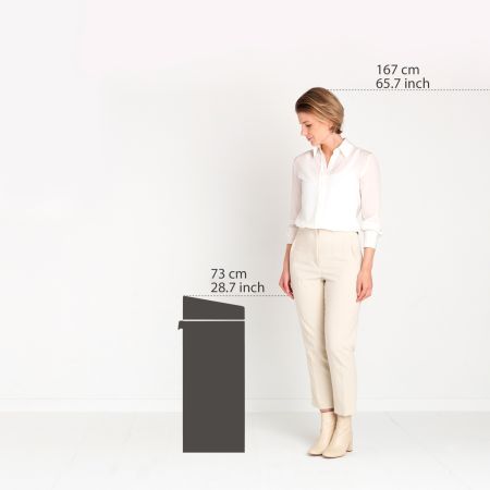 Touch Bin New 40 Liter - Matt Steel