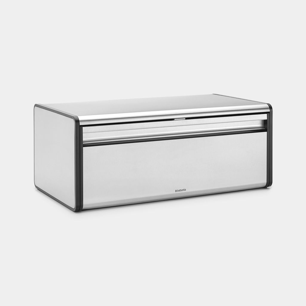 Fall Front Bread Bin Matte Steel
