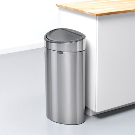 Touch Bin New 40 Liter - Matt Steel