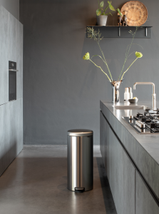 Treteimer newIcon 30 Liter - Matt Steel Fingerprint Proof