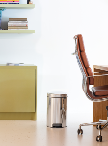 Treteimer newIcon 12 Liter, mit Kunststoffeinsatz - Brilliant Steel