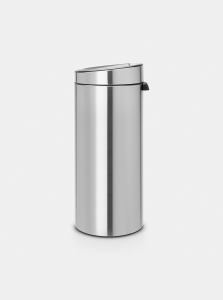Touch Bin New 30 litres - Matt Steel Fingerprint Proof