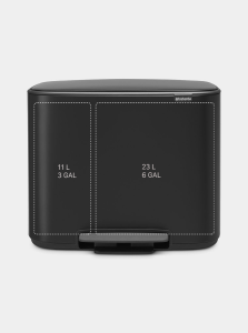 Cubo pedal Bo 11 + 23 litros - Matt Black