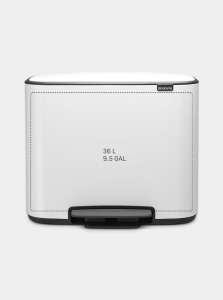 Bo Pedal Bin 36 litre - White