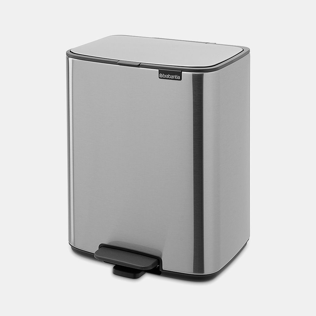 Poubelle à Pédale Bo 12 litres - Matt Steel Fingerprint Proof