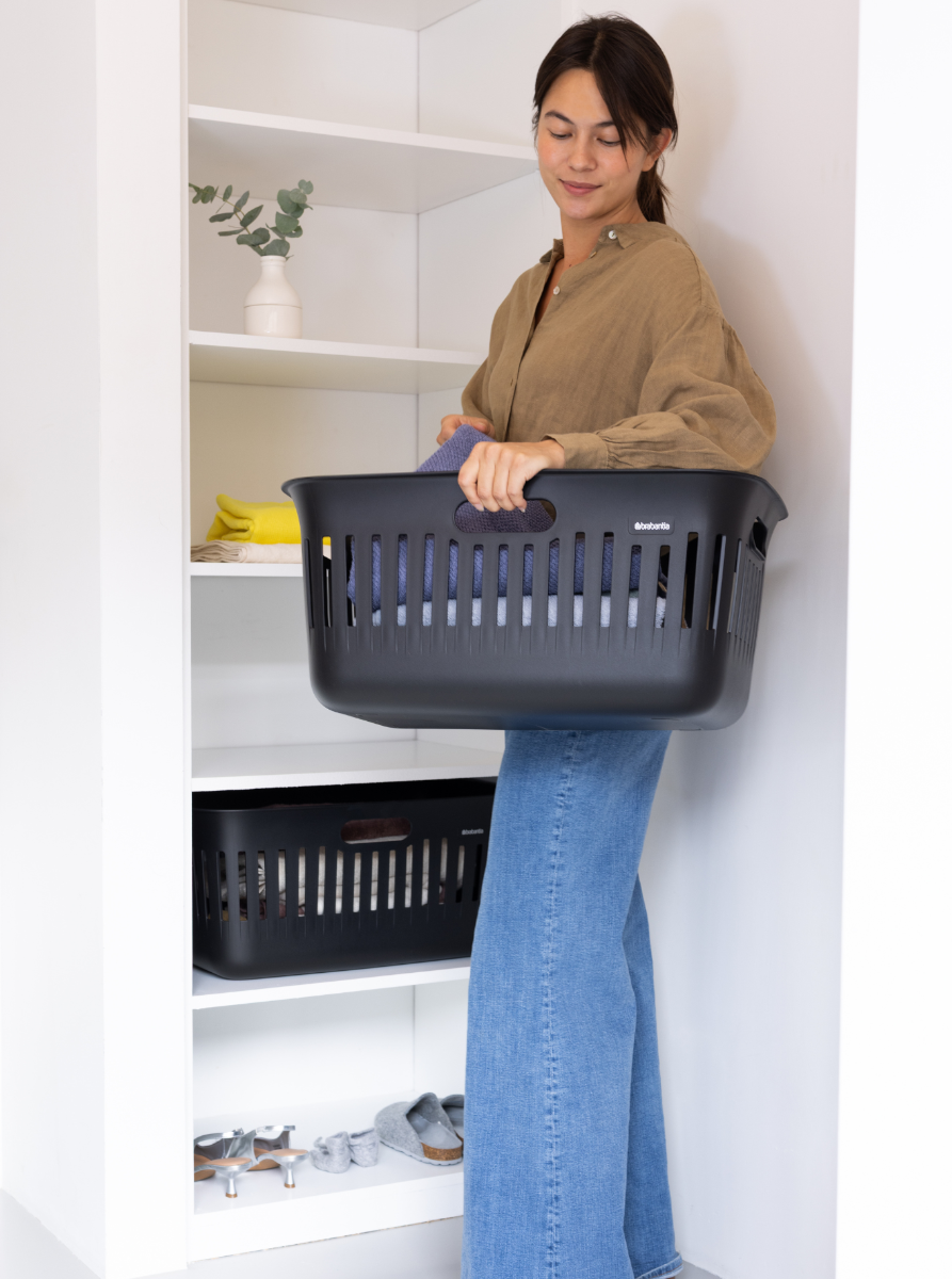 Kosz na pranie Collect-It 40 litrów, 2szt - Black