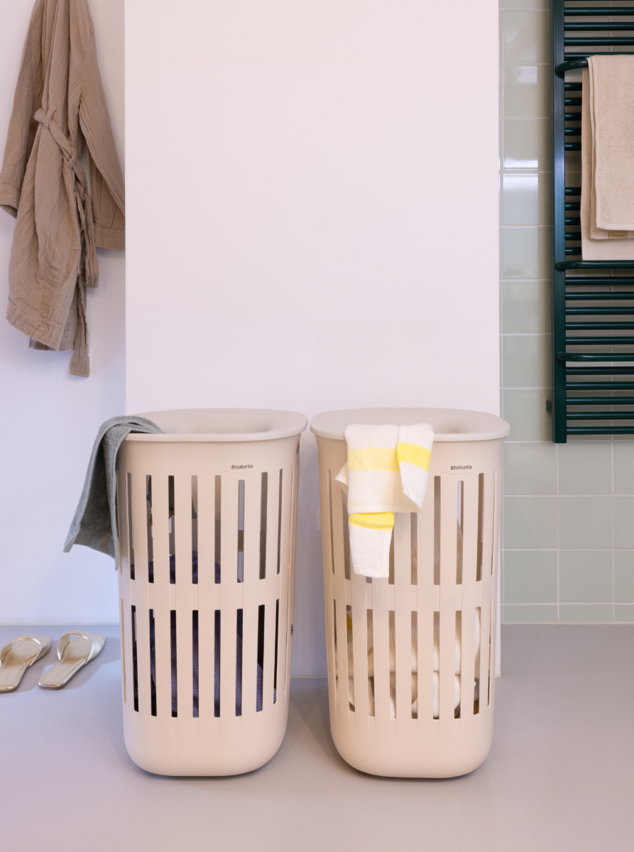 Corbeille &agrave; linge Collect-It 55 litres Set of 2 - Soft Beige