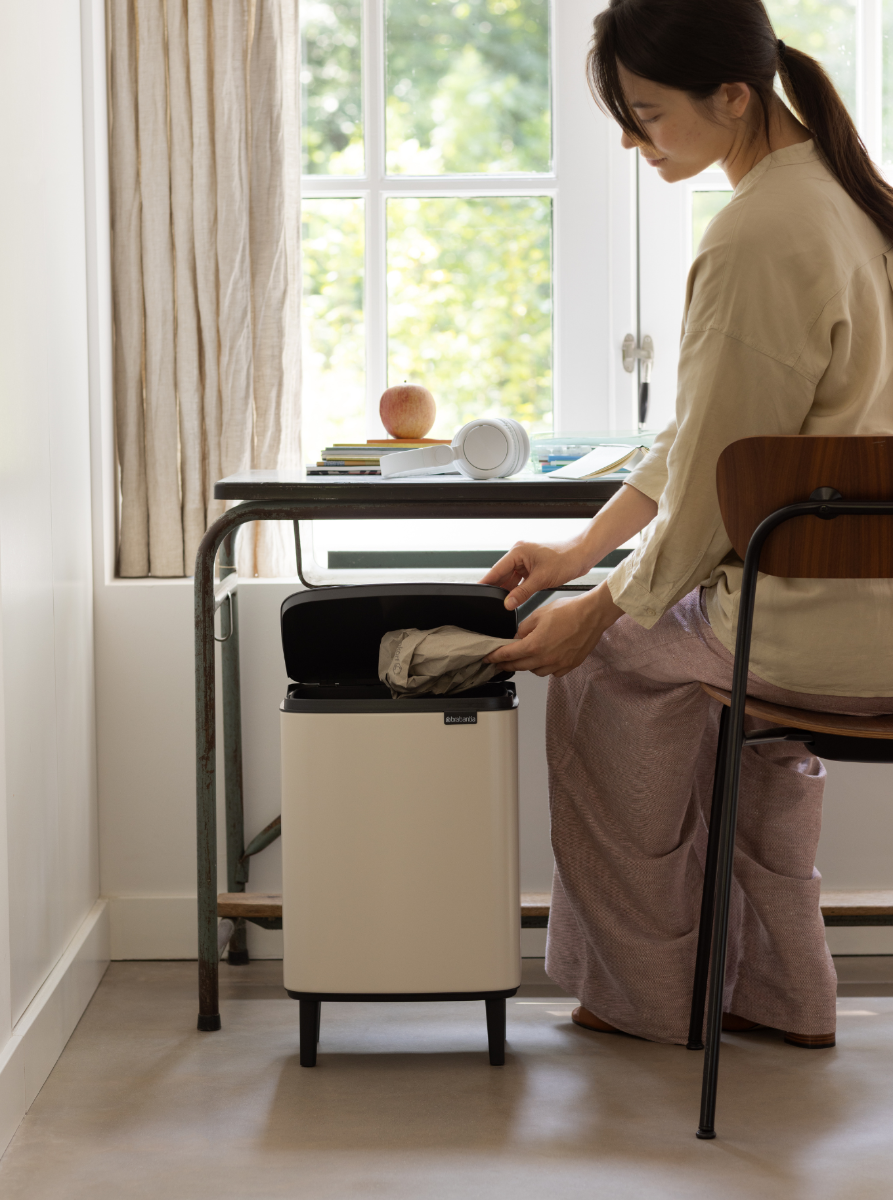 Bo Waste Bin 12L - Soft Beige