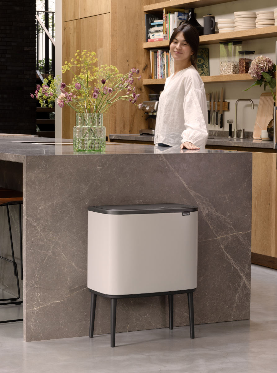 Bo Touch Bin 11 + 23 litre - Soft Grey