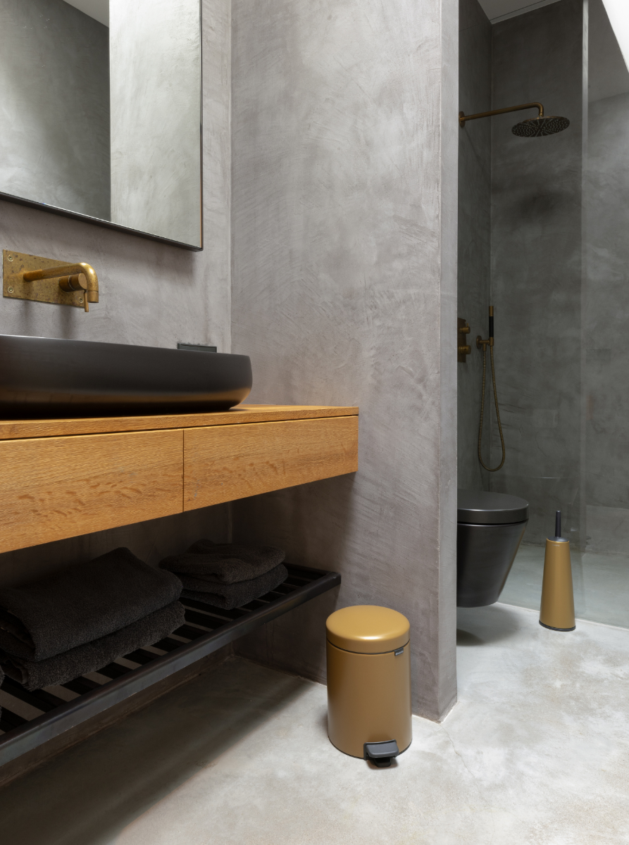 NewIcon Pedal Bin 5 litre - Warm Gold