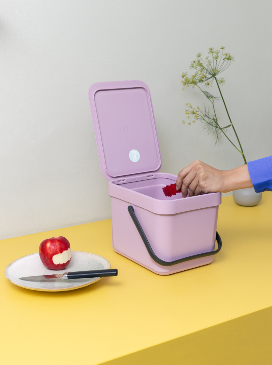 Sort & Go Waste Bin 6 litre - Lilac Pink