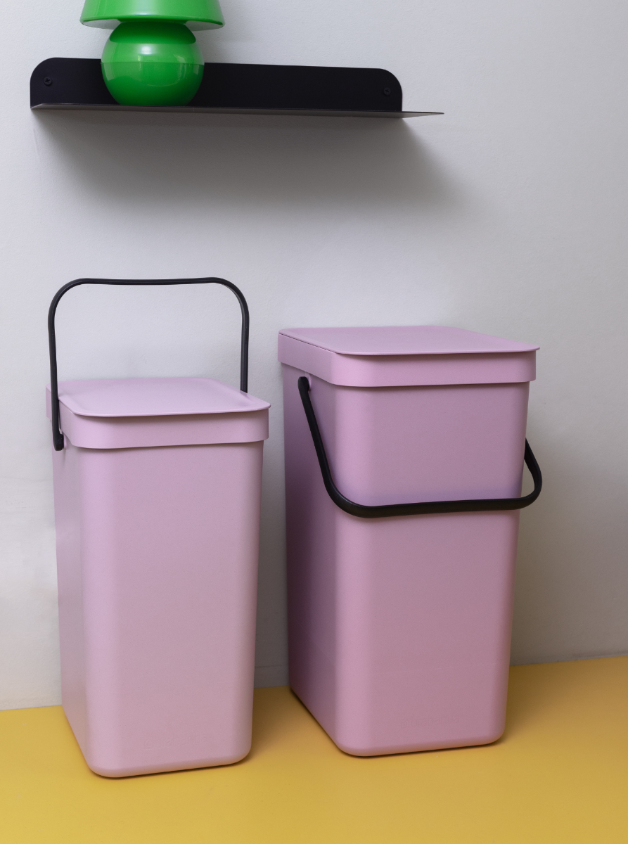 Sort & Go Waste Bin 12 litre - Lilac Pink