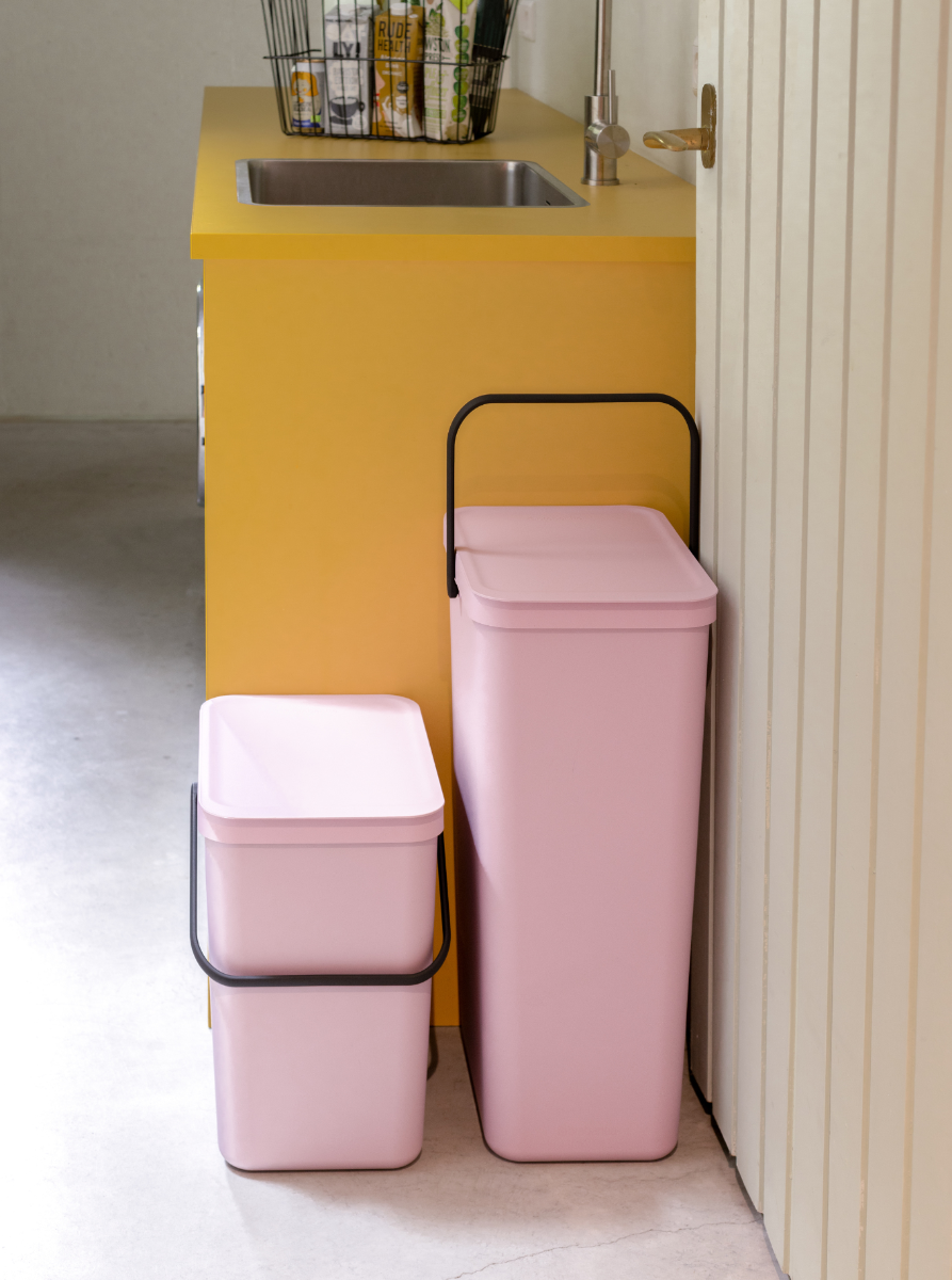 Sort & Go Waste Bin 25 litre - Lilac Pink