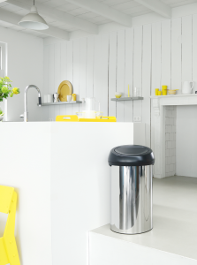 Touch Top Trash Can 16 gallon (60L) - Brilliant Steel